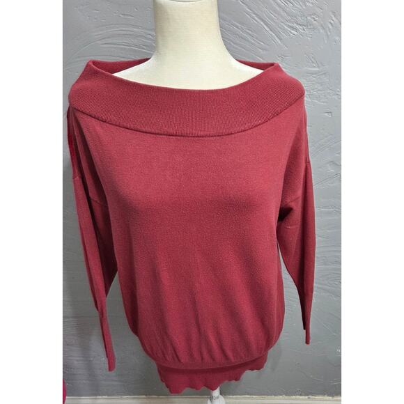STACCATO Red Long Sleeve Sweater Woman's Size Small - Picture 5 of 7